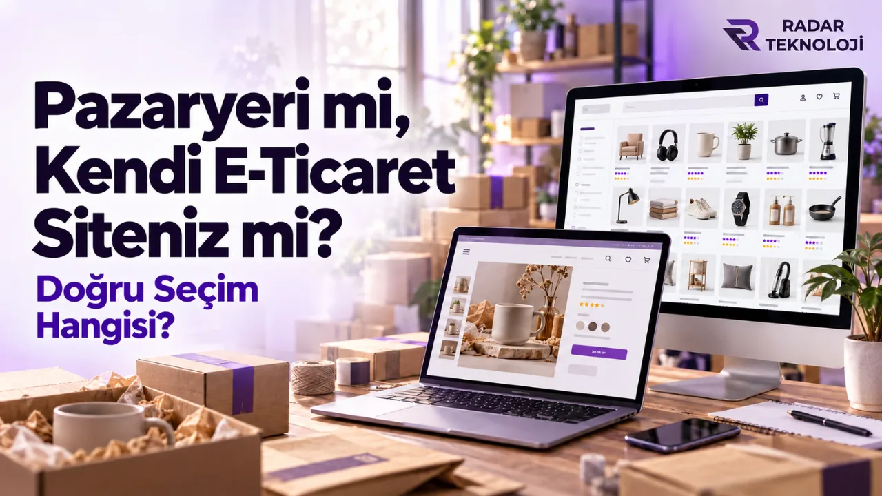 Pazaryeri mi, Kendi E-Ticaret Siteniz mi? 2026'da Doğru Seçim Hangisi?